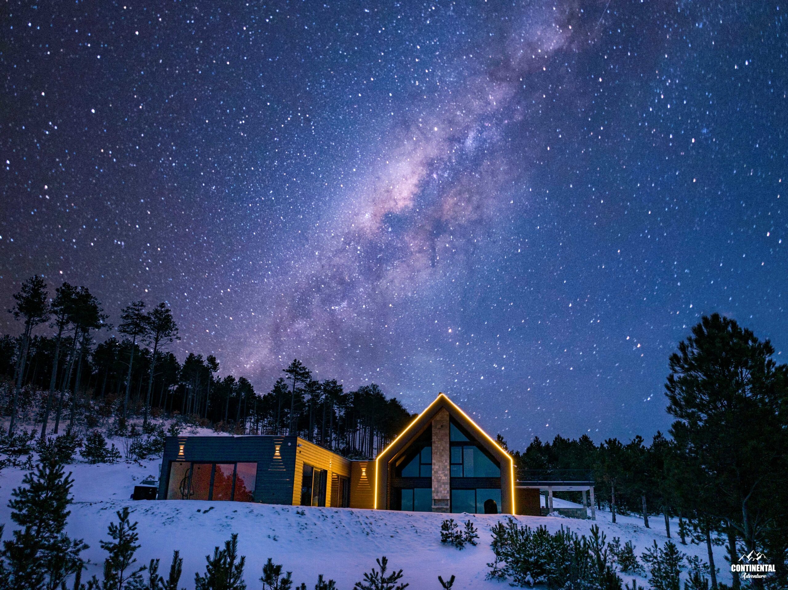 Retreat-Haus unter dem Sternenhimmel